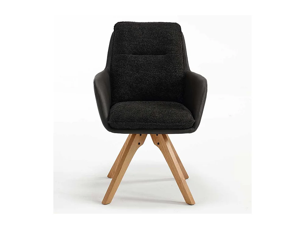 Speisezimmer Armlehner in Anthrazit Eichefarben (2er Set)