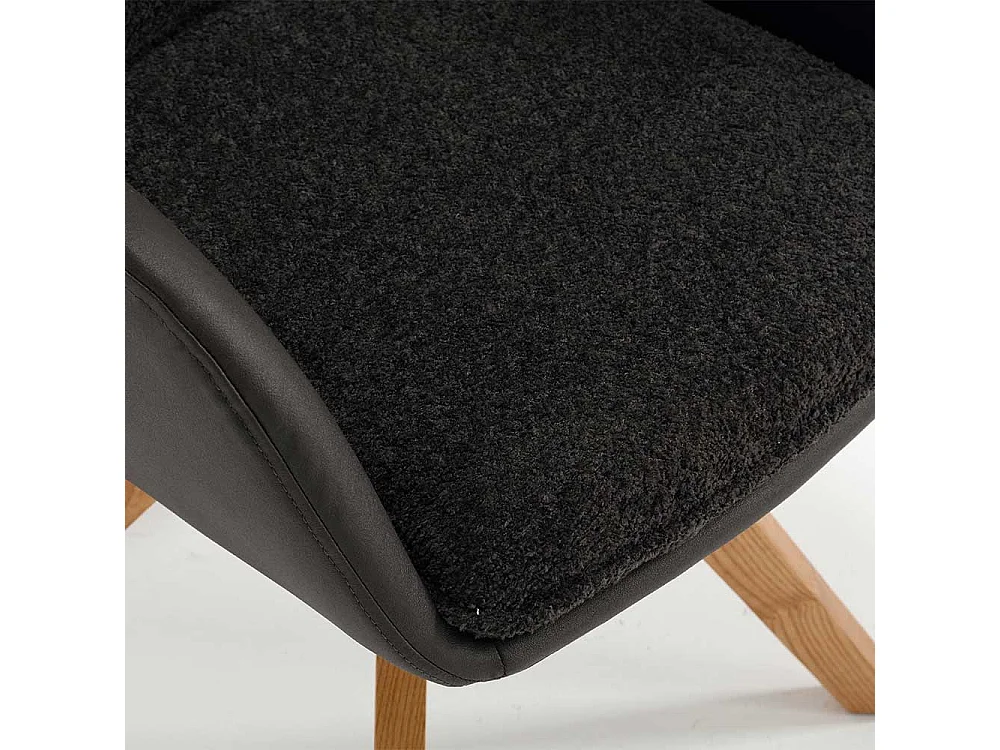 Speisezimmer Armlehner in Anthrazit Eichefarben (2er Set)