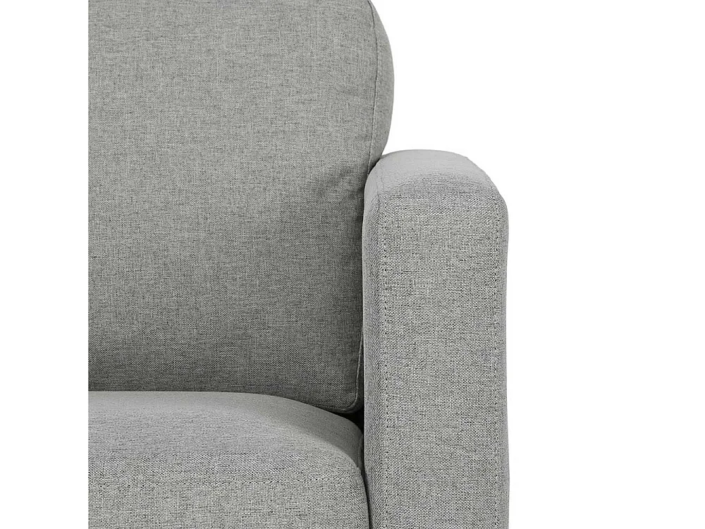 Clubsessel Grau aus Webstoff Vierfußgestell aus Metall