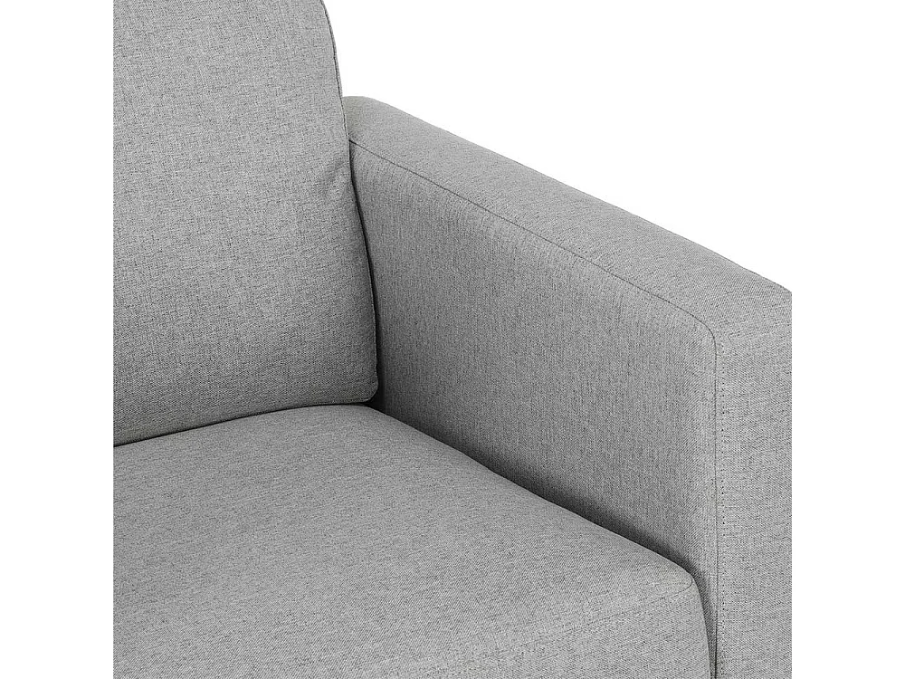 Clubsessel Grau aus Webstoff Vierfußgestell aus Metall