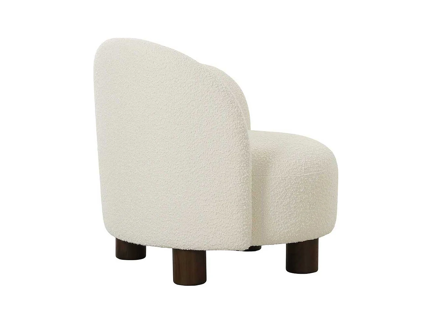 Designer Sessel Polstersessel aus Boucle Stoff in Weiß