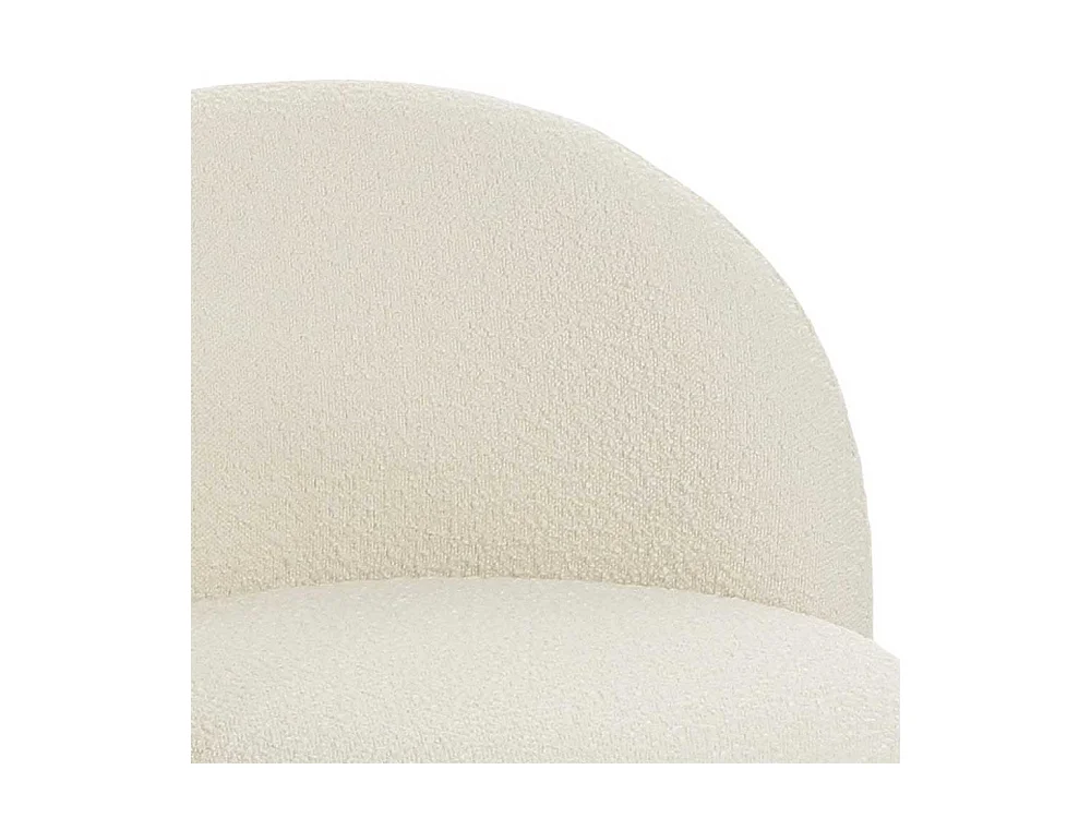 Designer Sessel Polstersessel aus Boucle Stoff in Weiß