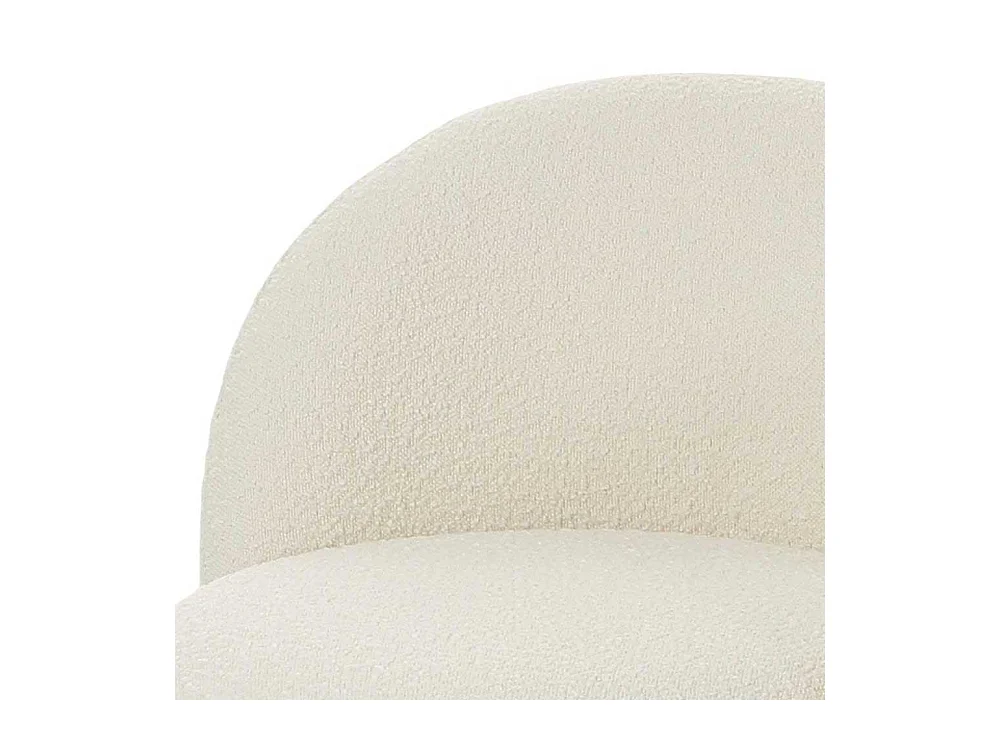 Designer Sessel Polstersessel aus Boucle Stoff in Weiß