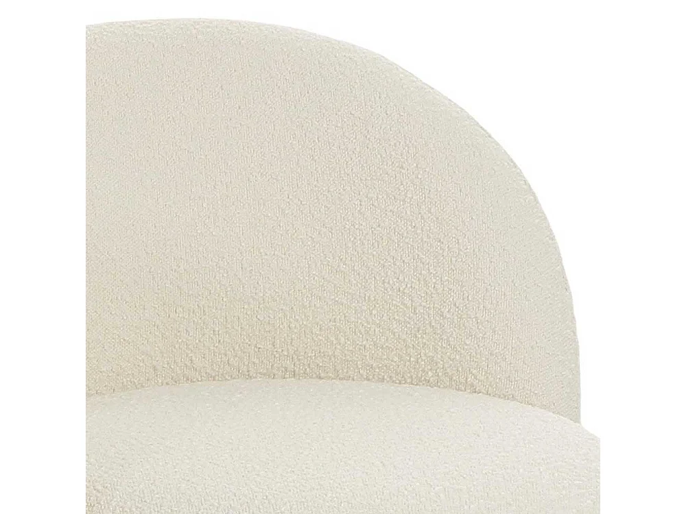 Designer Sessel Polstersessel aus Boucle Stoff in Weiß