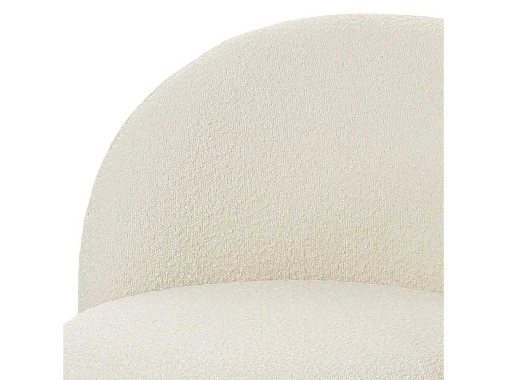 Designer Sessel Polstersessel aus Boucle Stoff in Weiß