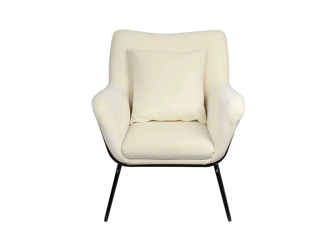 Kleiner Wohnzimmersessel in Beige Samt