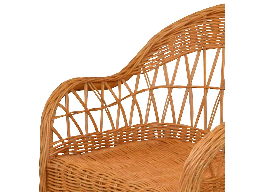 Korbsessel aus Rattan Geflecht Honigfarben