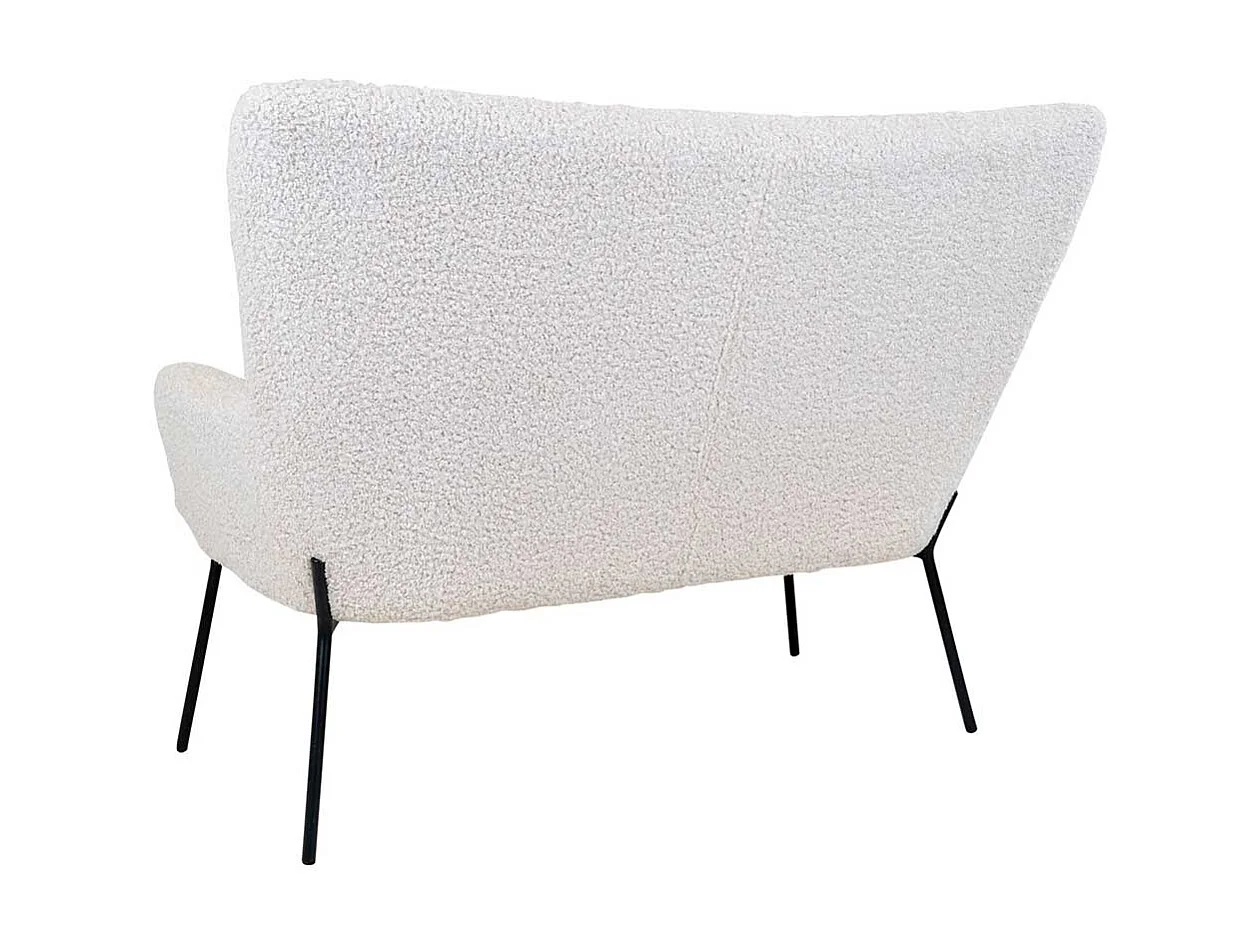 Esszimmersitzbank in Weiß Webplüsch