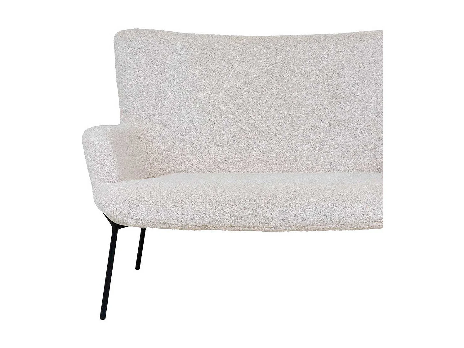 Esszimmersitzbank in Weiß Webplüsch