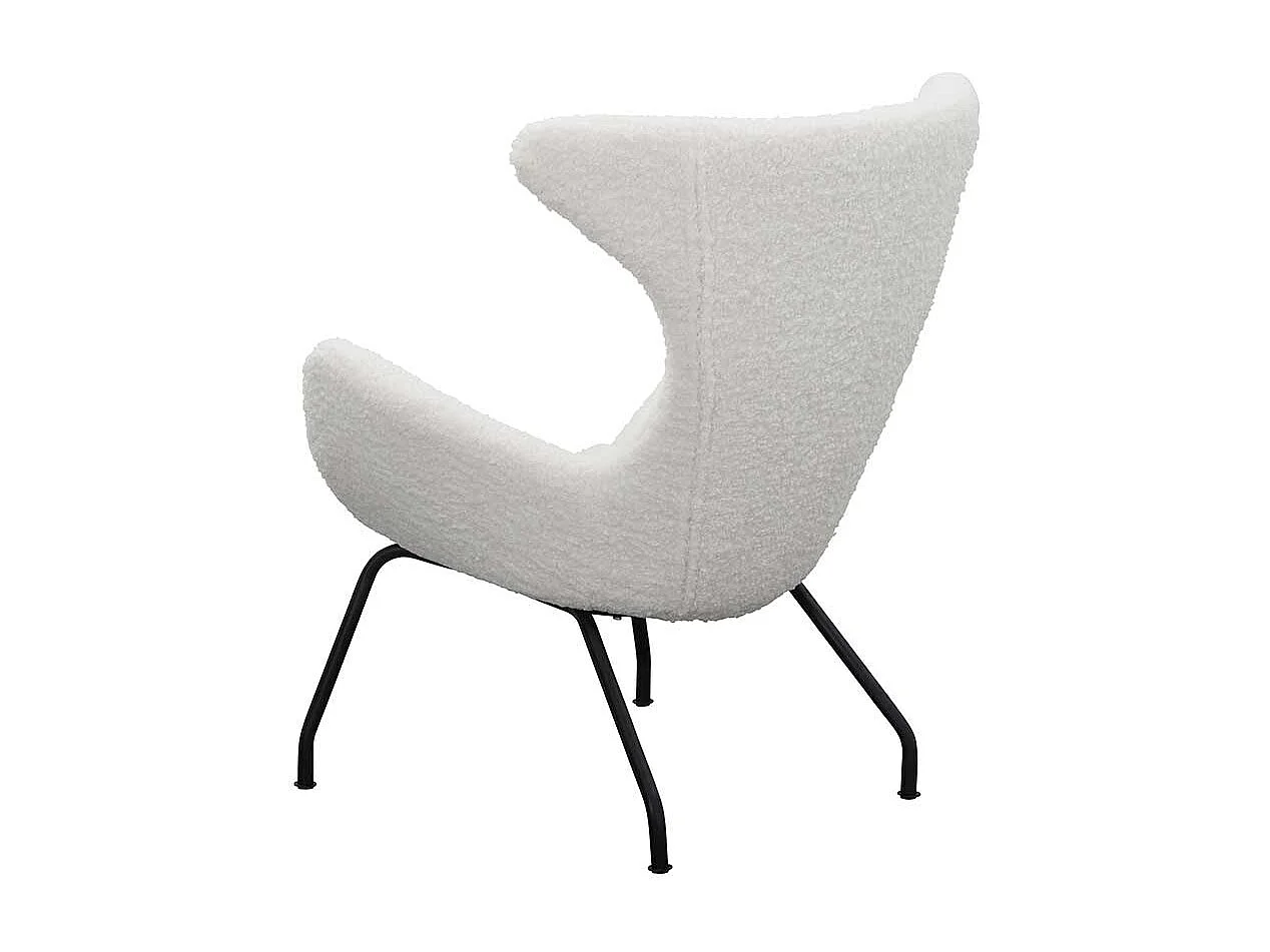 Webplüsch Sessel in Weiß Ohren