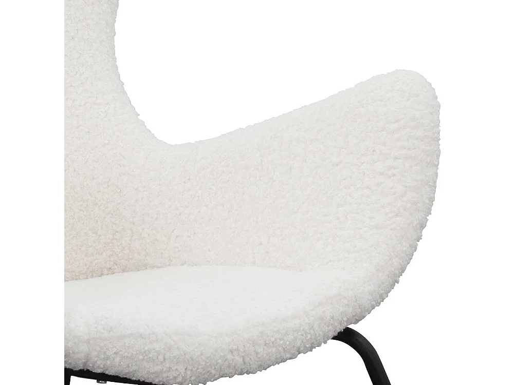 Webplüsch Sessel in Weiß Ohren