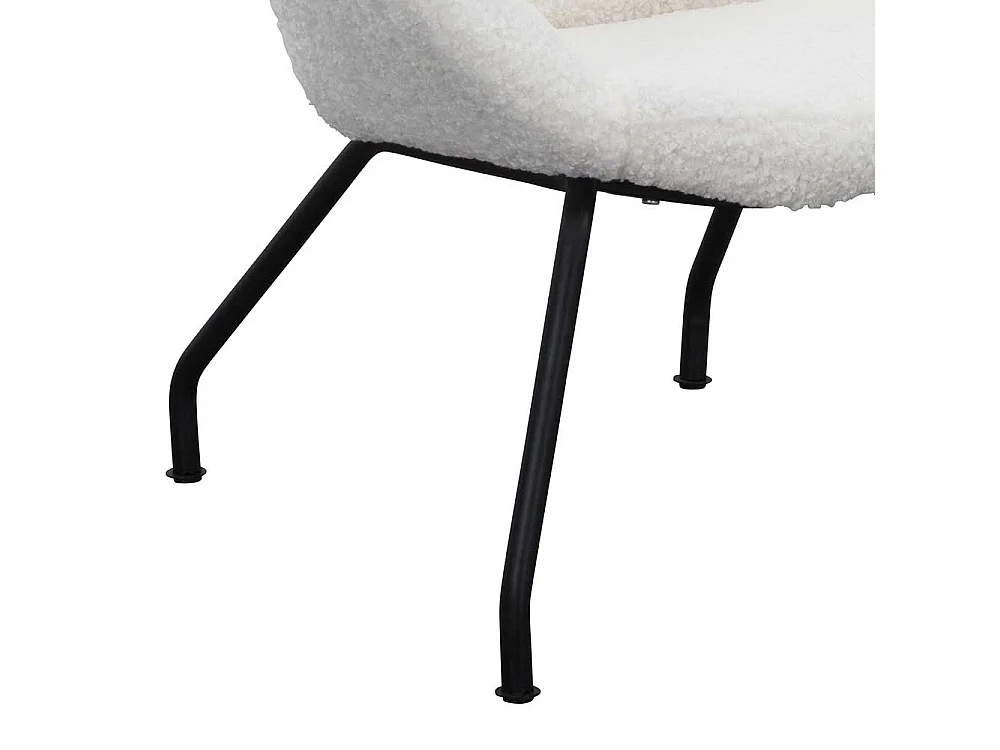 Webplüsch Sessel in Weiß Ohren