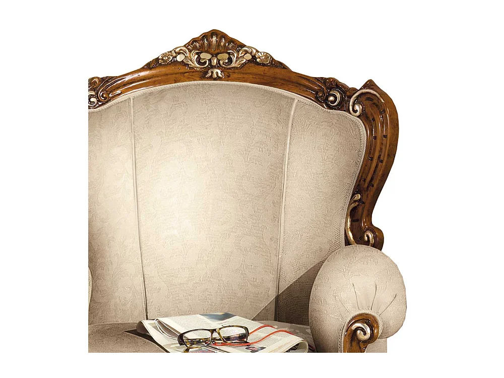 Einzelsessel aus Buche Massivholz und Webstoff italienischen Design