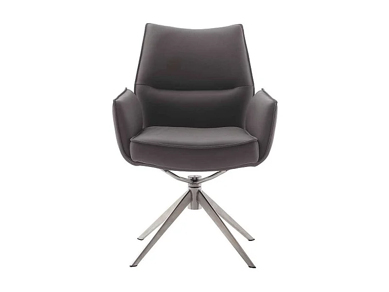 Stuhl Esszimmer Essstuhl drehbar aus Echtleder (2er Set)