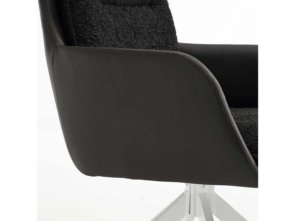 Stuhl Set mit Armlehnen in Anthrazit & Weiß 59 cm breit (2er Set)