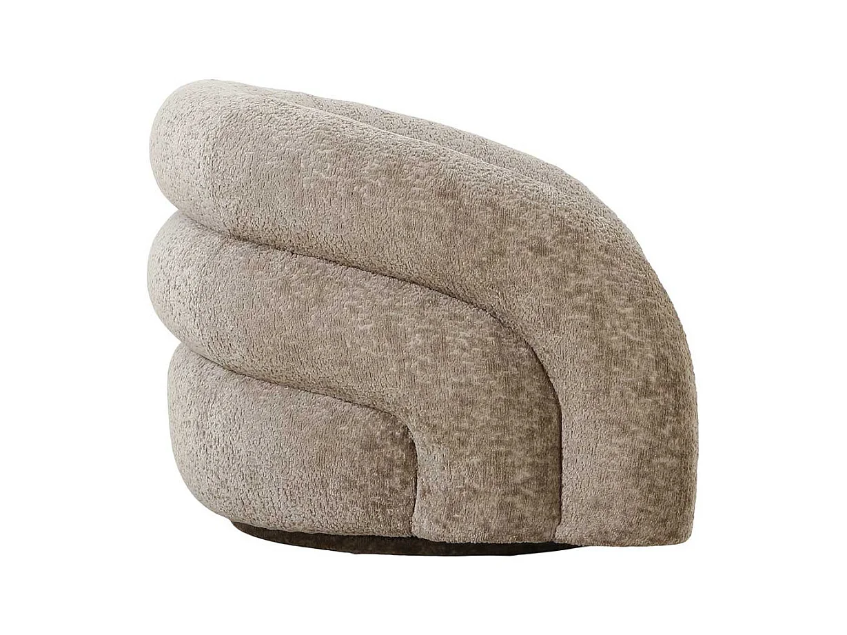 Wohnzimmersessel Designsessel in Beigegrau aus Strukturstoff