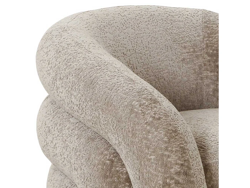 Wohnzimmersessel Designsessel in Beigegrau aus Strukturstoff