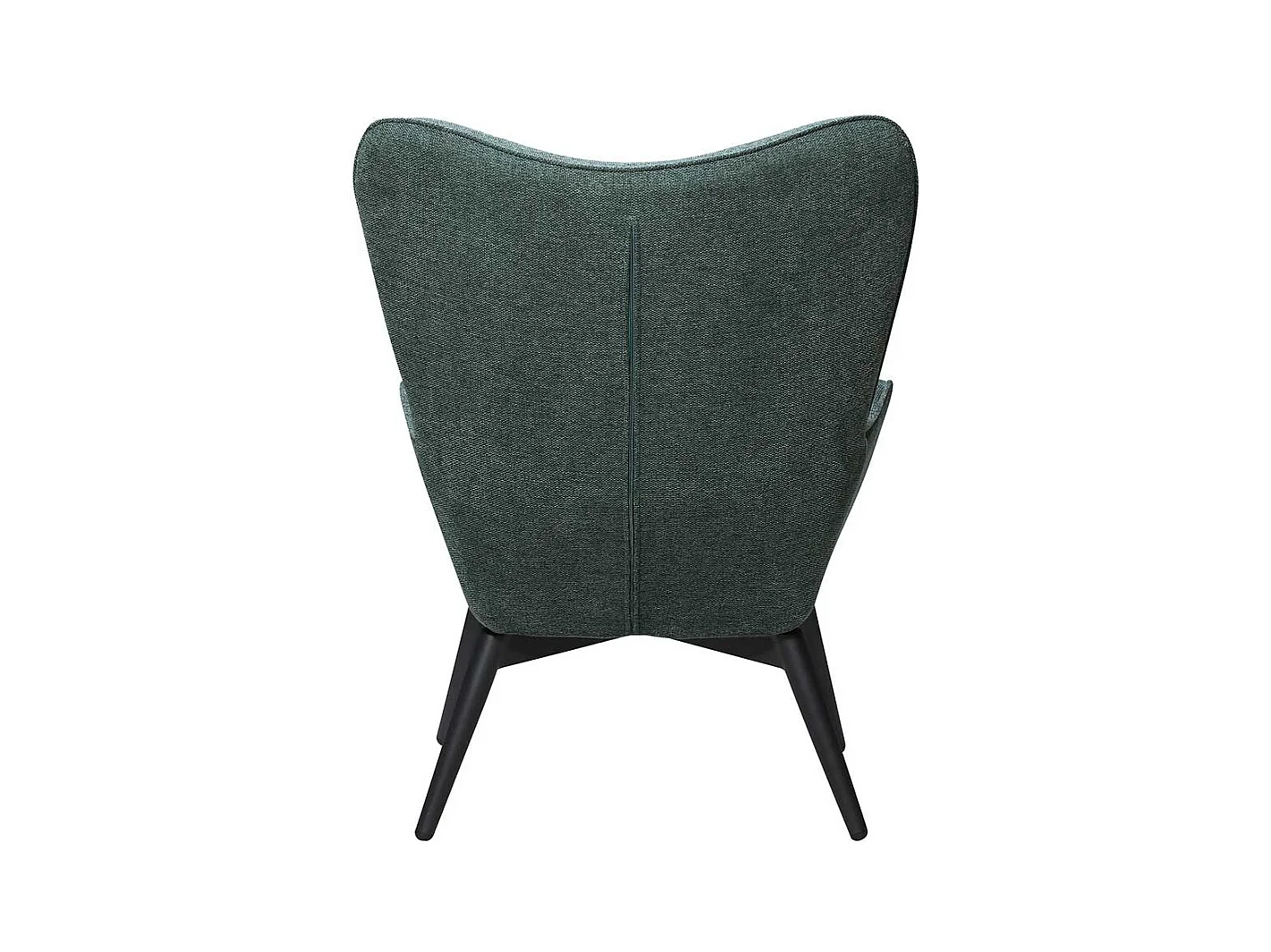 Ohren Armlehnsessel in Dunkelgrün Webstoff Skandi Design