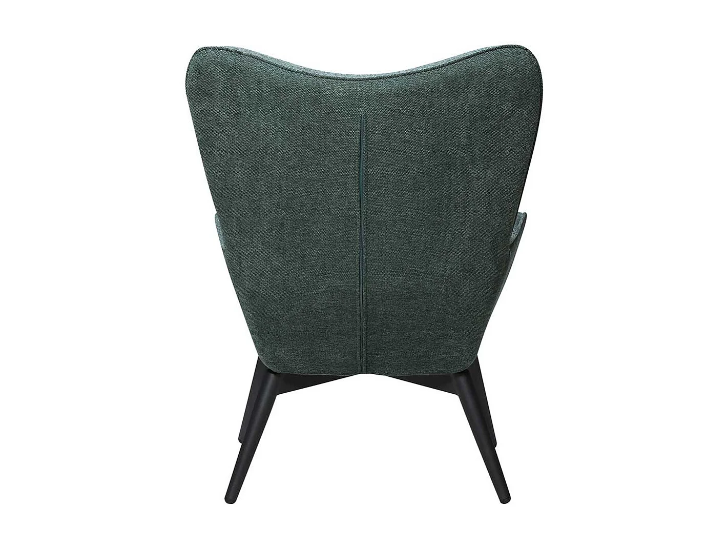 Ohren Armlehnsessel in Dunkelgrün Webstoff Skandi Design