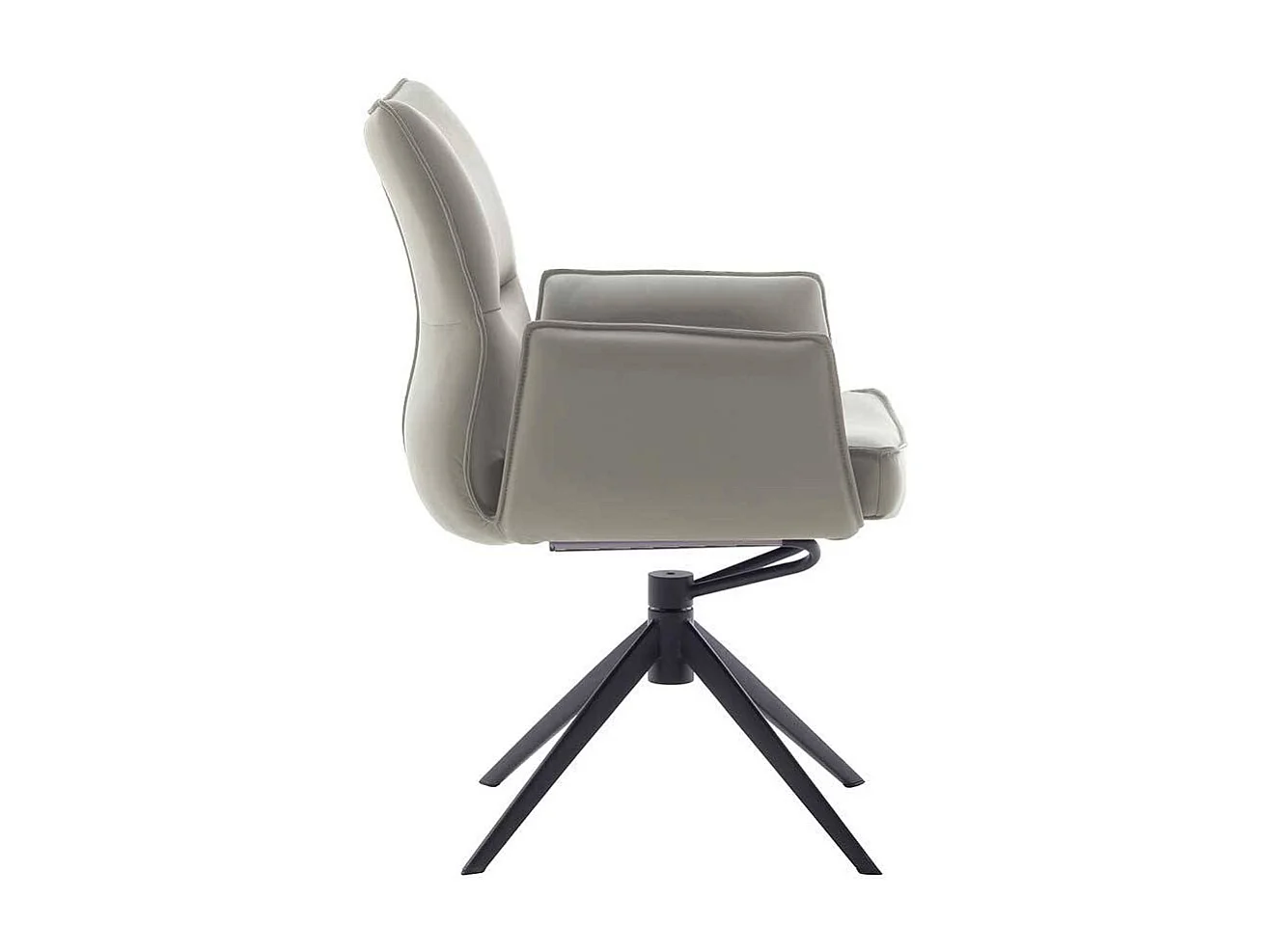 Esszimmerstuhl Armstuhl in Cremeweiß drehbar (2er Set)