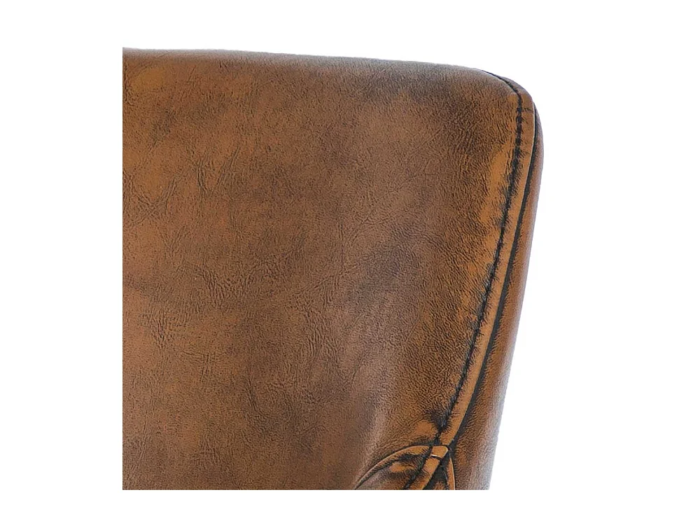 Esstischsessel in Braun Kunstleder Retrostil (2er Set)