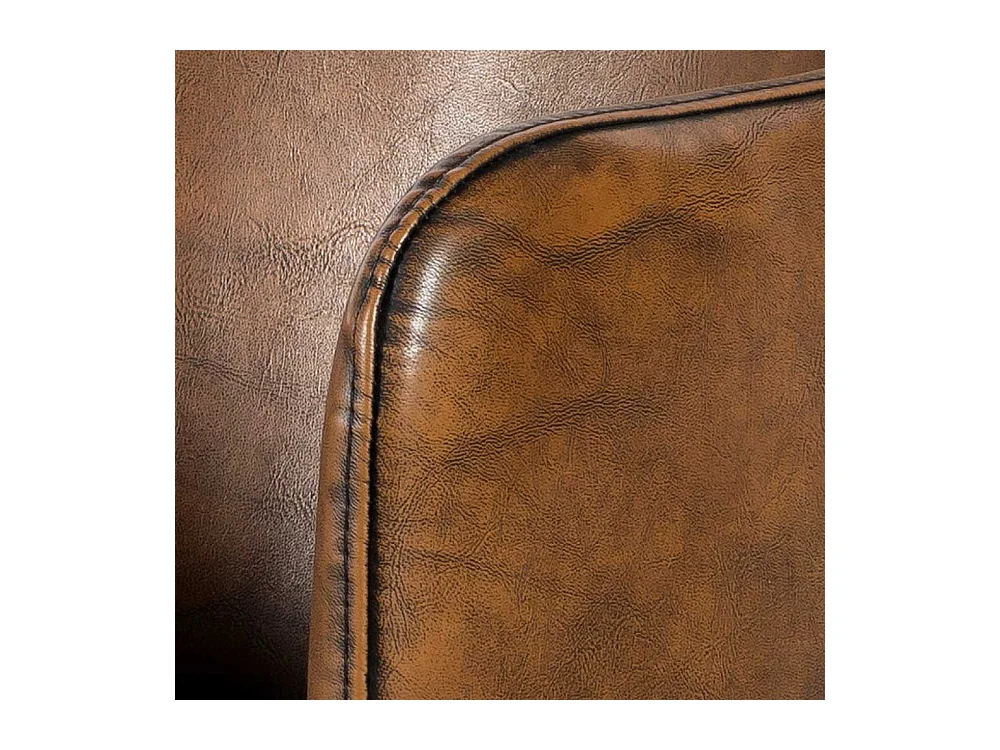 Esstischsessel in Braun Kunstleder Retrostil (2er Set)