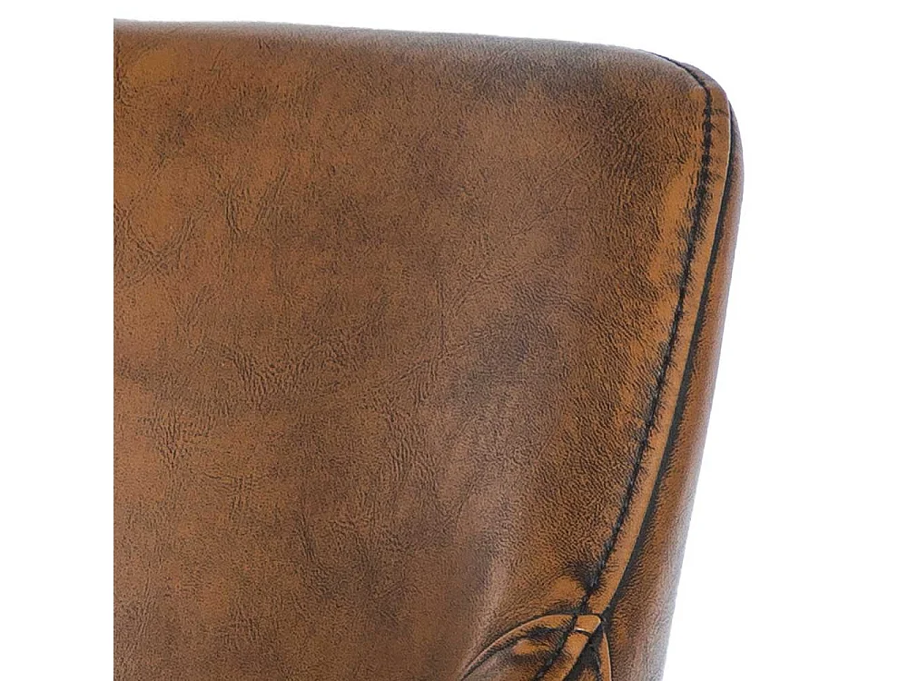 Esstischsessel in Braun Kunstleder Retrostil (2er Set)