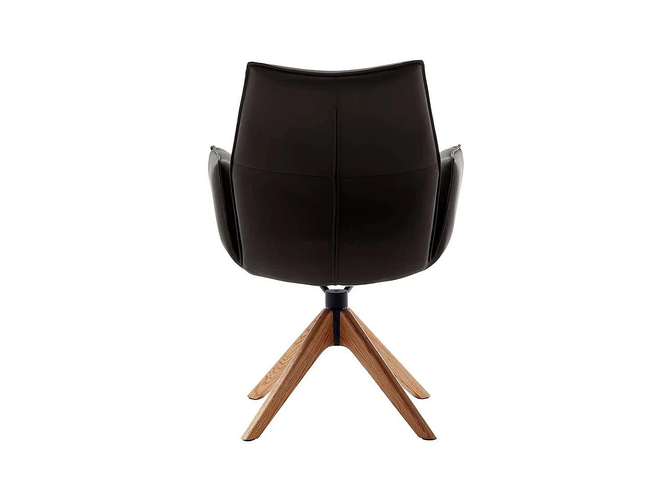 Armlehnstuhl Esszimmerstuhl aus Echtleder mit vier Füßen (2er Set)