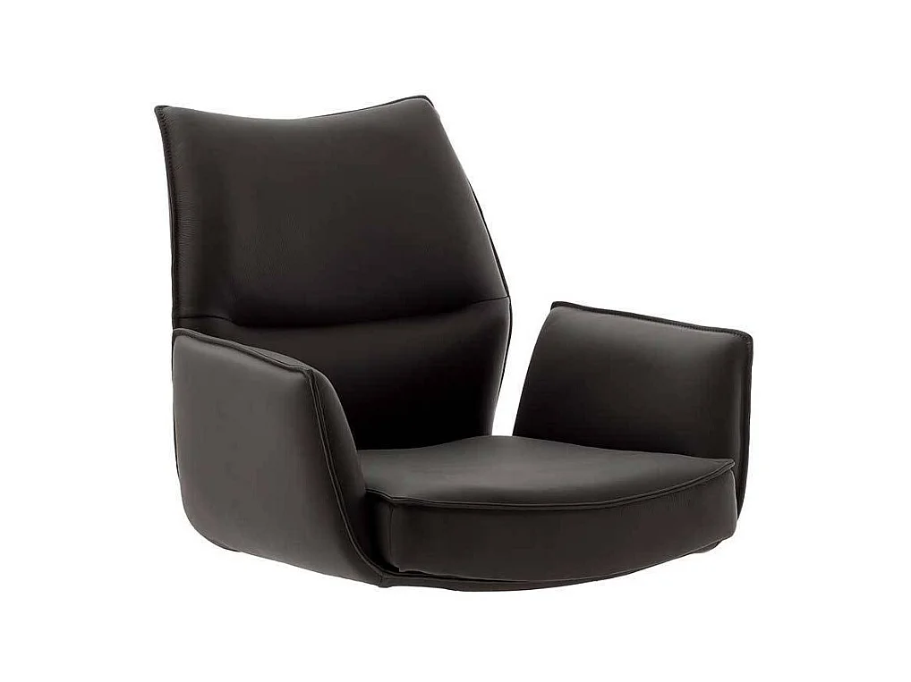 Armlehnstuhl Esszimmerstuhl aus Echtleder mit vier Füßen (2er Set)