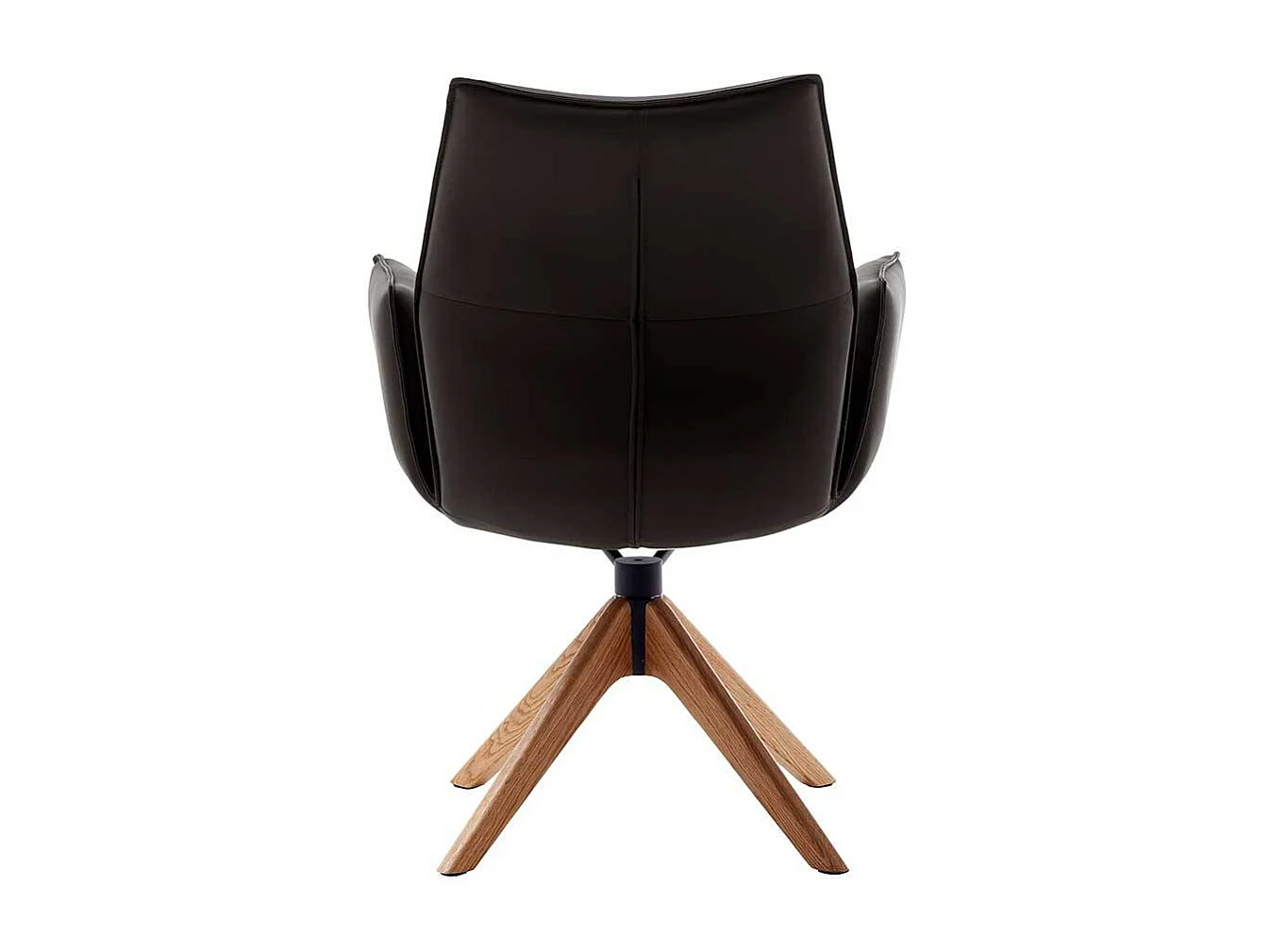 Armlehnstuhl Esszimmerstuhl aus Echtleder mit vier Füßen (2er Set)