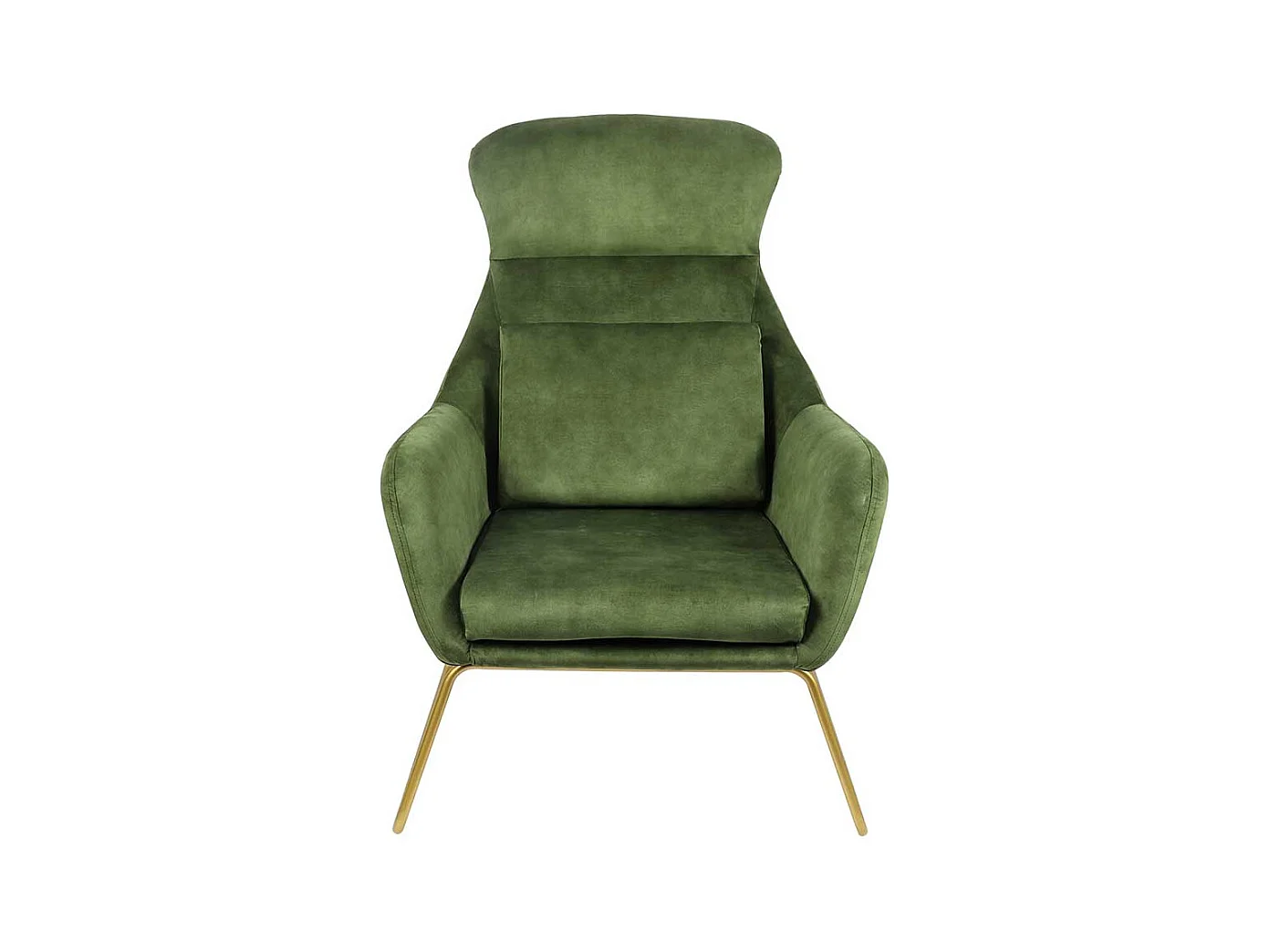 Lounge Einzelsessel aus Samtvelours Grün Metall Bügelgestell