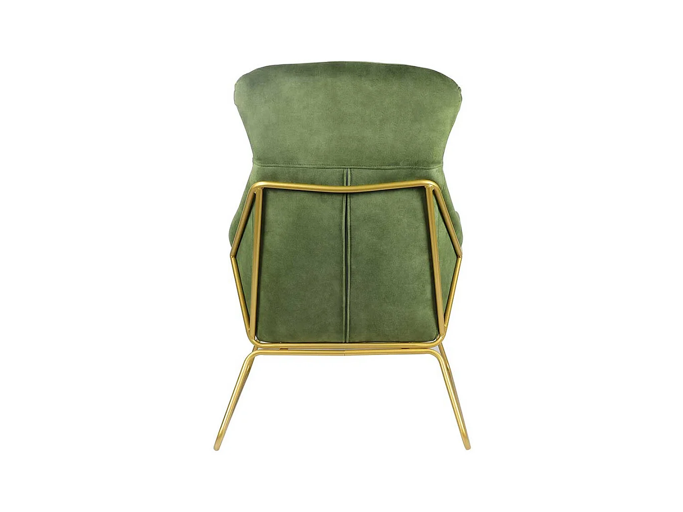 Lounge Einzelsessel aus Samtvelours Grün Metall Bügelgestell