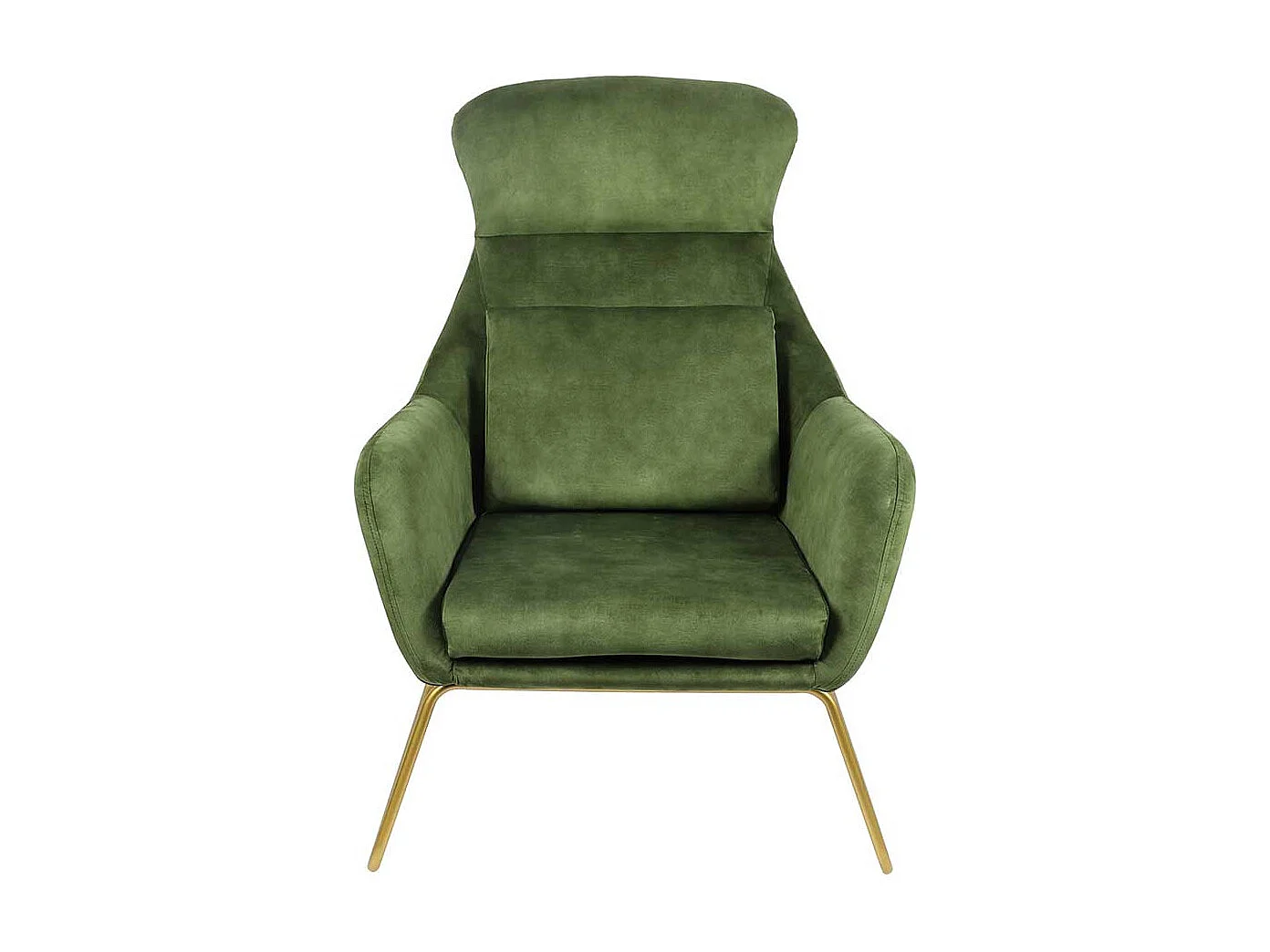 Lounge Einzelsessel aus Samtvelours Grün Metall Bügelgestell