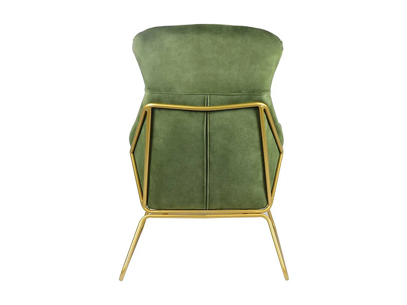 Lounge Einzelsessel aus Samtvelours Grün Metall Bügelgestell