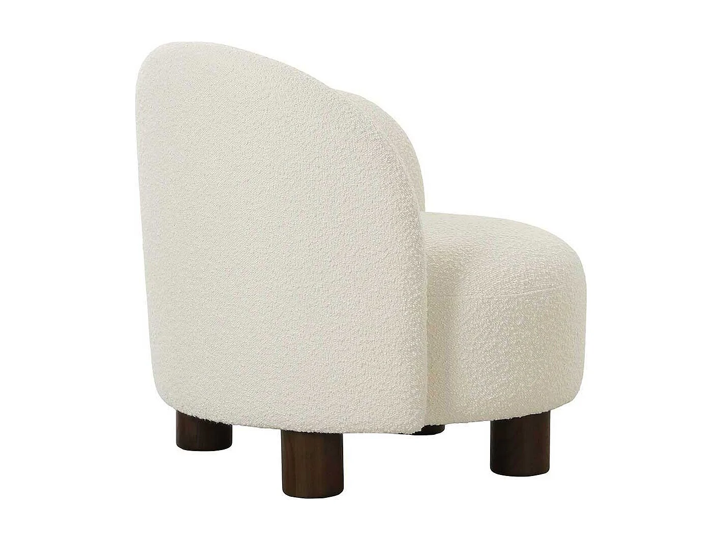 Designer Sessel Polstersessel aus Boucle Stoff in Weiß