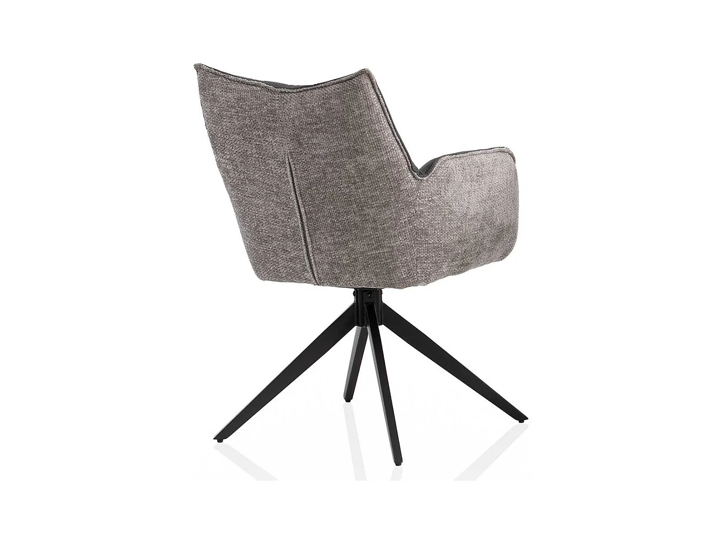 Esszimmerarmlehnstuhl Stuhl aus Echtleder und Boucle Stoff (2er Set)