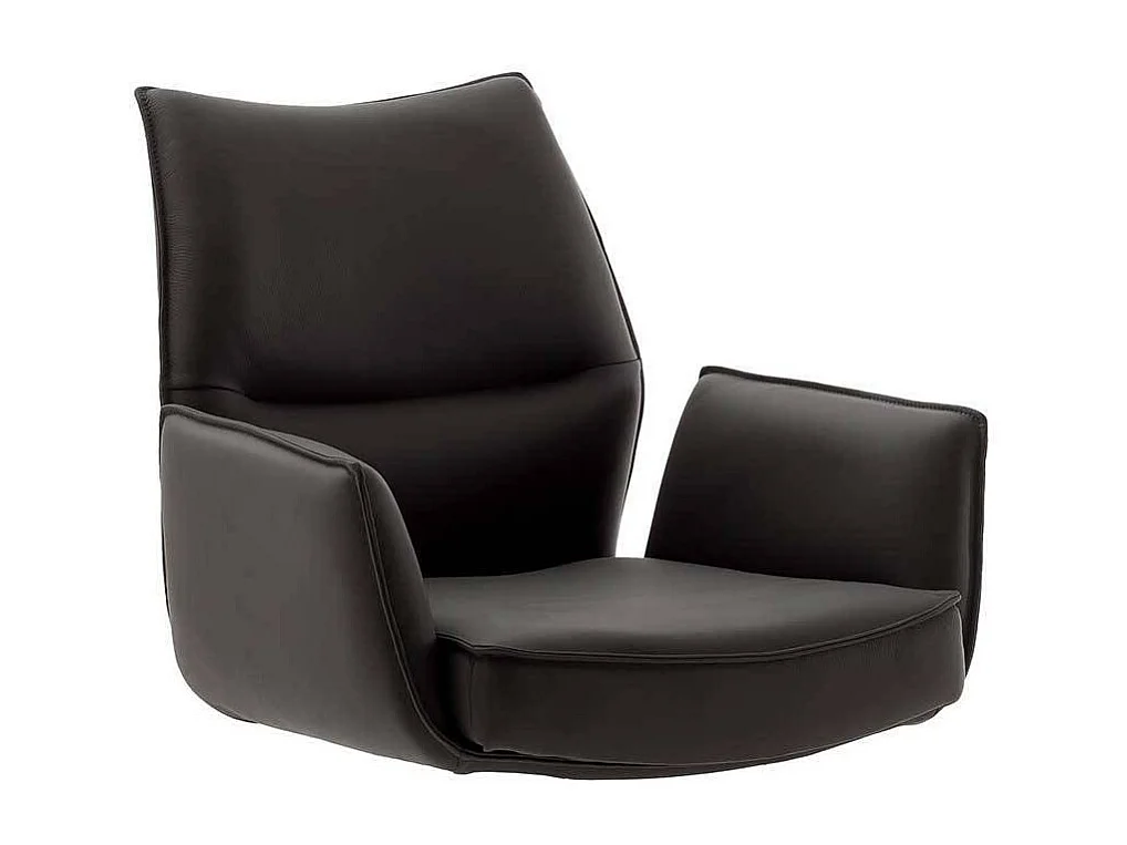 Sessel Lederstuhl drehbar mit Armlehnen (2er Set)