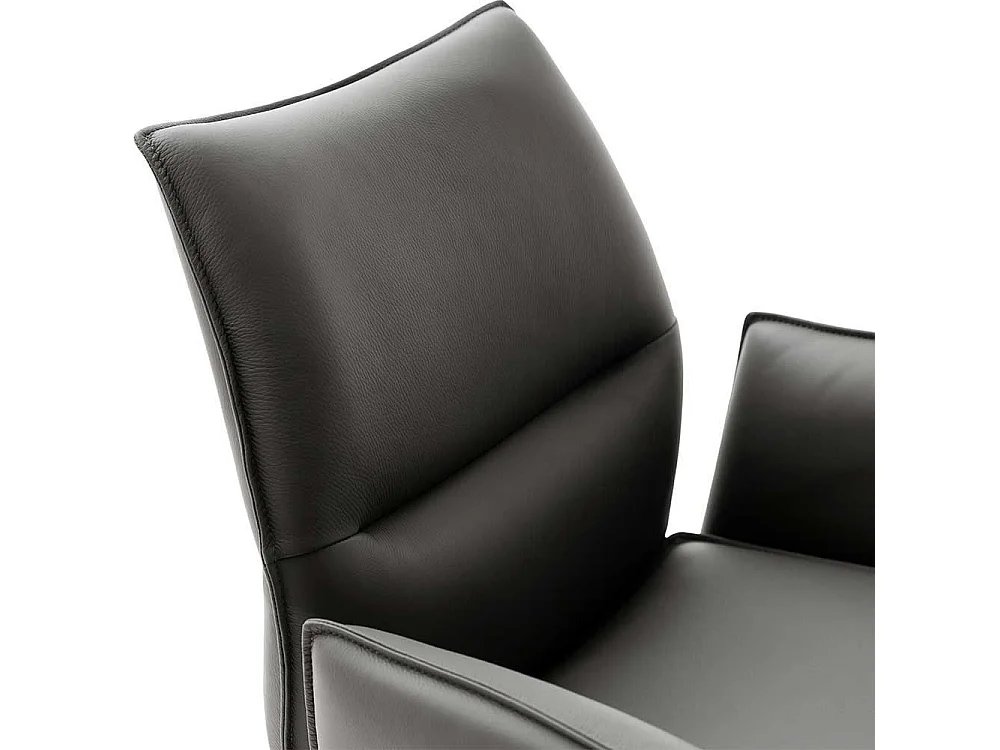 Sessel Lederstuhl drehbar mit Armlehnen (2er Set)