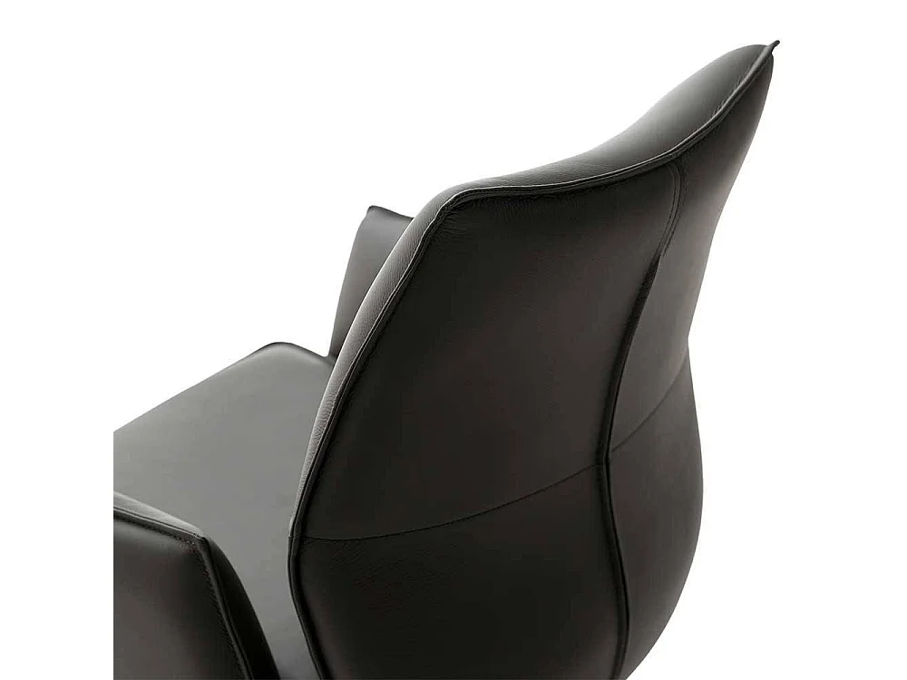 Sessel Lederstuhl drehbar mit Armlehnen (2er Set)