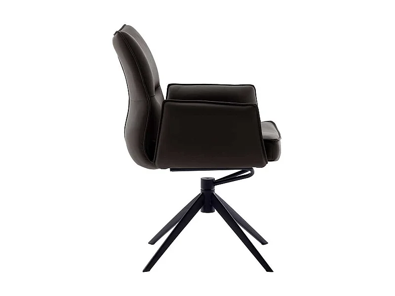 Sessel Lederstuhl drehbar mit Armlehnen (2er Set)