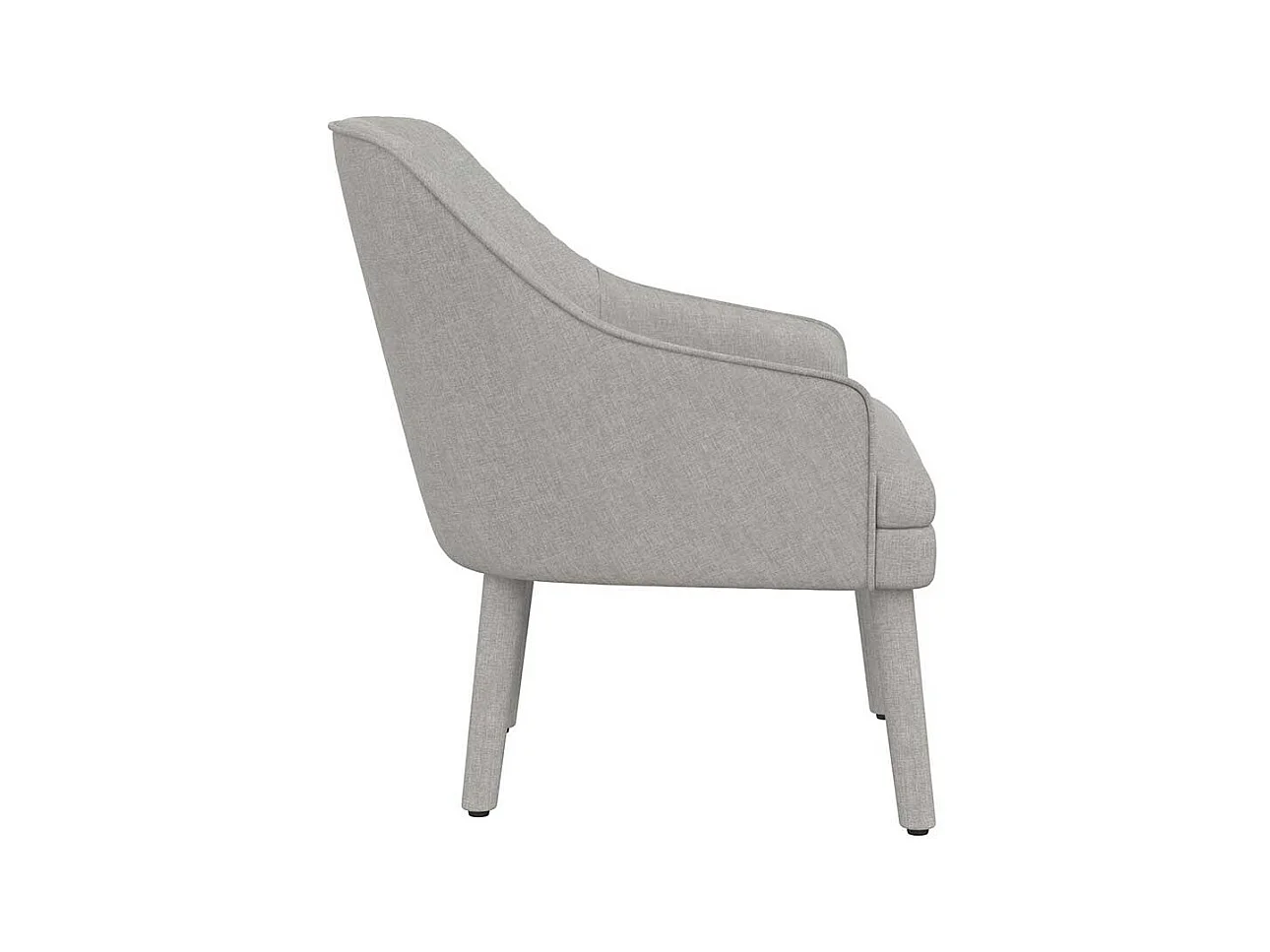 Moderner Einzelsessel in Hellgrau 46 cm Sitzhöhe