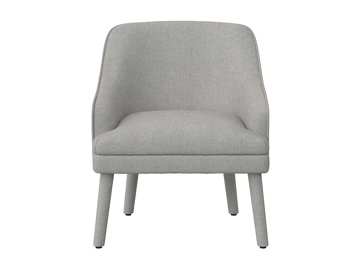 Moderner Einzelsessel in Hellgrau 46 cm Sitzhöhe