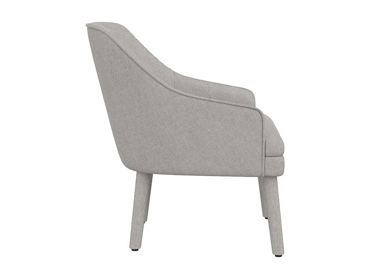 Moderner Einzelsessel in Hellgrau 46 cm Sitzhöhe