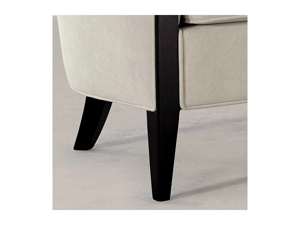 Einzelsessel Art Deco Stil in Hellgrau und Schwarz 49 cm Sitzhöhe