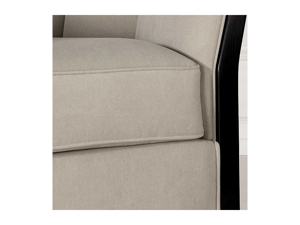 Einzelsessel Art Deco Stil in Hellgrau und Schwarz 49 cm Sitzhöhe