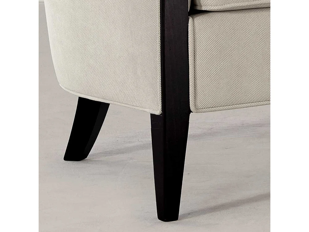 Einzelsessel Art Deco Stil in Hellgrau und Schwarz 49 cm Sitzhöhe