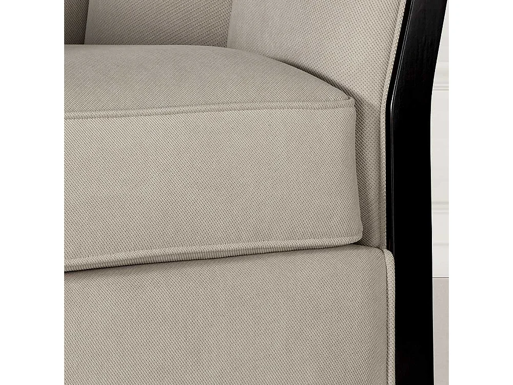 Einzelsessel Art Deco Stil in Hellgrau und Schwarz 49 cm Sitzhöhe