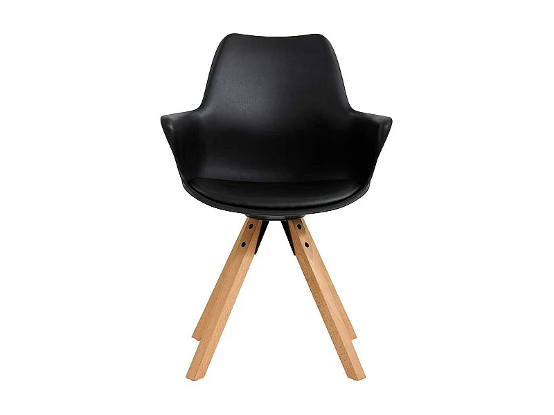 Kunsttoff Schalen Stühle in Schwarz Skandi Design (2er Set)