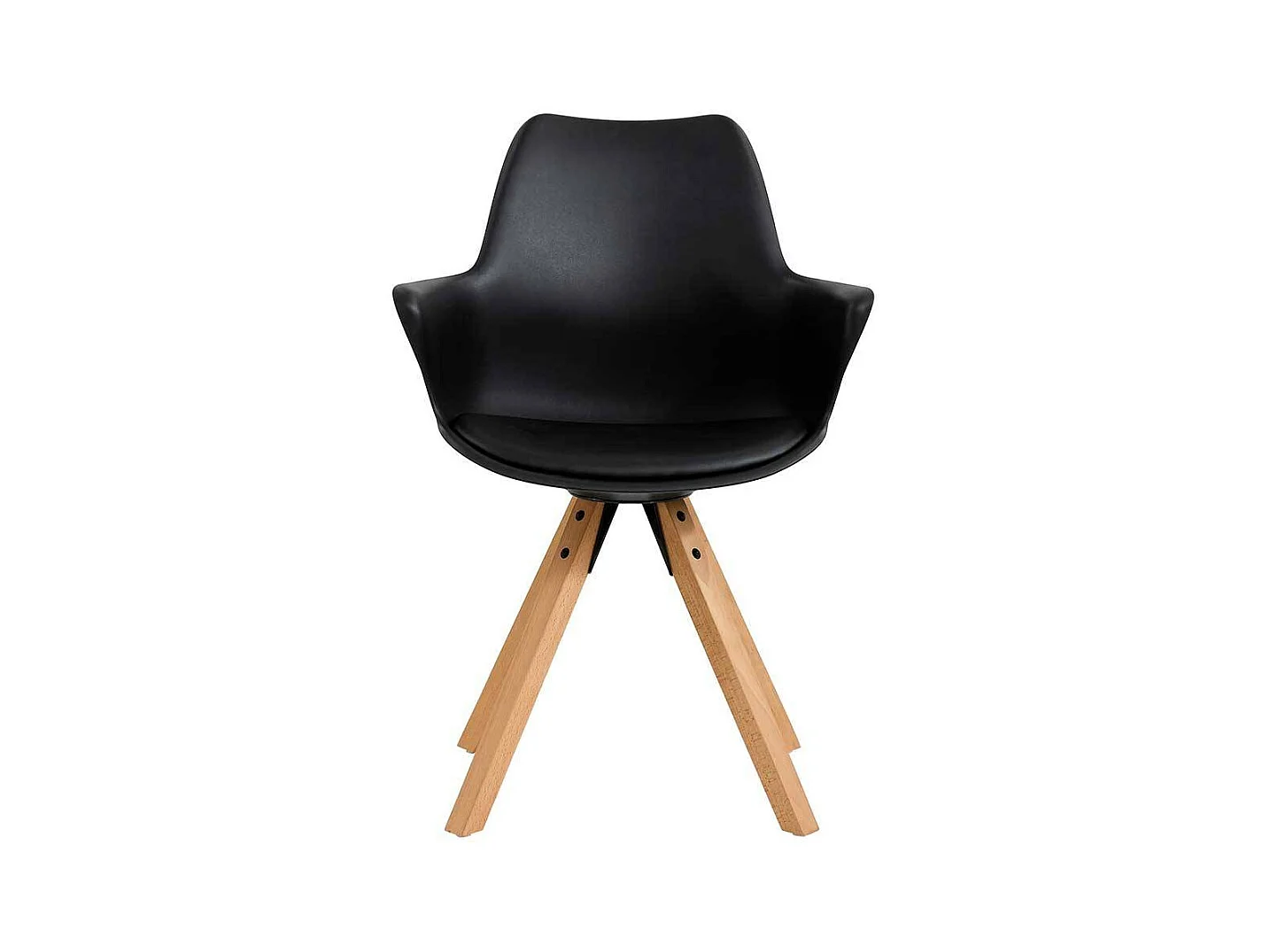 Kunsttoff Schalen Stühle in Schwarz Skandi Design (2er Set)