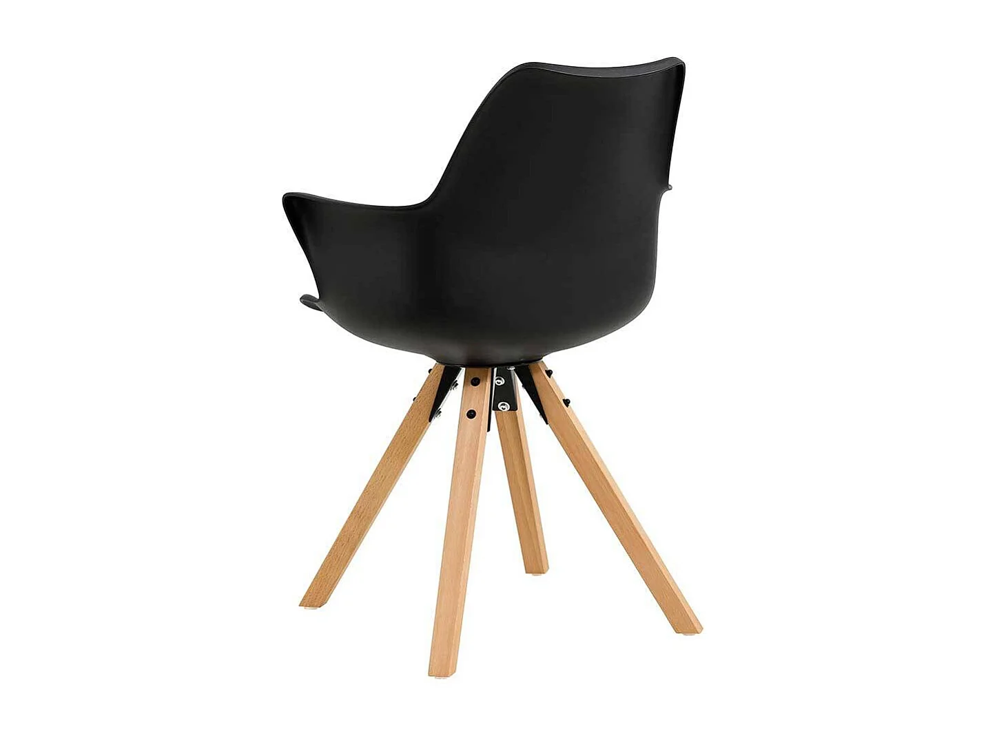 Kunsttoff Schalen Stühle in Schwarz Skandi Design (2er Set)